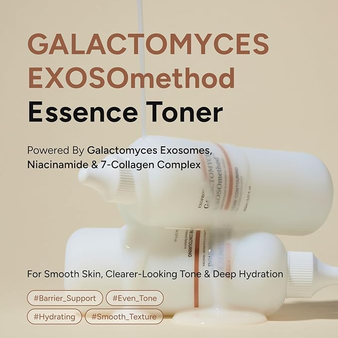 GALACTOMYCES EXOSOmethod Essence Toner for Dewy&Glass Skin, Milky Toner with Niacinamide &Collagen &Panthenol, Hydrating & Refreshing for All Skin Types, Korean Skin Care (5.07 Fl Oz/150ml)