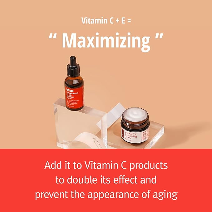 BY WISHTREND] Vitamin 75 maximizing cream, facial moisturizers, vitamin C&E, 50ml | All skin type, light-texture, refreshing-finish