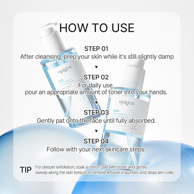 Low pH Willow PHA 5% Exfoliating Toner, Gentle Daily Toner for Brightening, Smoothing, and Clearer-Looking Skin, 7.1 Fl Oz Korean Skin Care