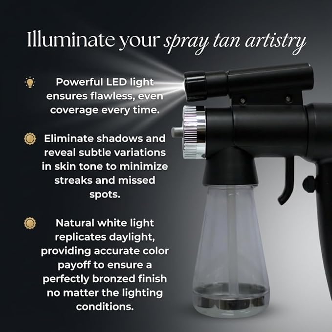 Onyx Spray Tan Machine with Professional Tanning Gun with Light Kit also includes comprehensive Spray Tan Tranning Course.