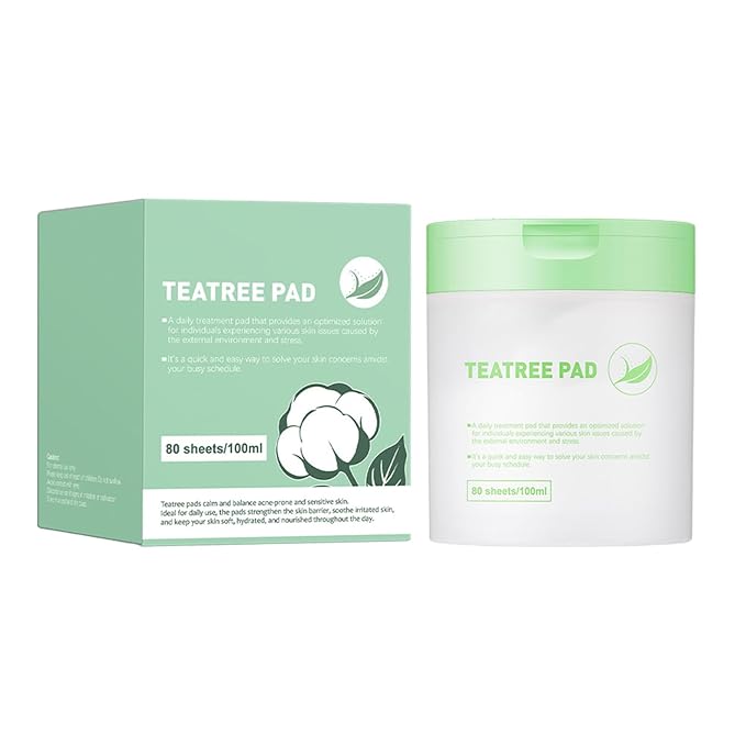 Aislor Facial Toner Pads, 1pc Round Collagen-Infused Ampoule Pad, Deep Moisturizing, Mild & Soft, Universal Skin Type Fit Teatree Pad One Size