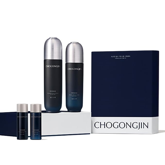 CHOGONGJIN Homme Men's Dual-Action Skincare Set | Toner & Emulsion Gift Kit (2-Piece)