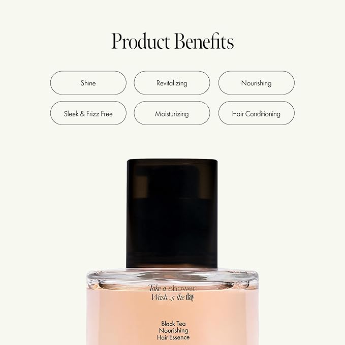 ANILLO Black Tea Nourishing Hair Essence with Green Tea Oil, Protein & Biotin for Nourishment and Shine - Creamy Woody Scent, Vegan, Paraben-Free 50ml / 1.69 fl. Oz