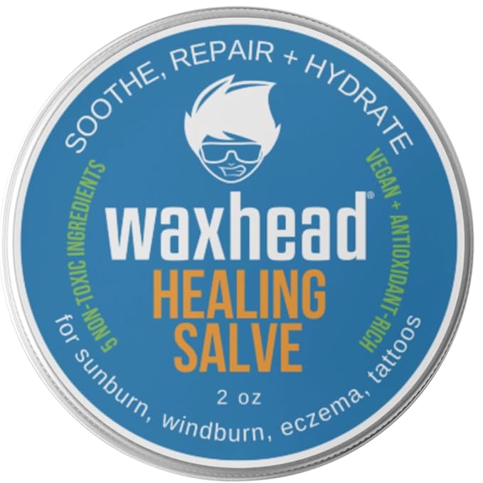 Waxhead After Sun Balm & Tattoo Salve – 5 Ingredient Shea Butter Formula for Dry Cracked Skin, Tattoo Aftercare, Hands, Lips & Heels, Non-Greasy Multi-Purpose Skin Moisture (2 oz)