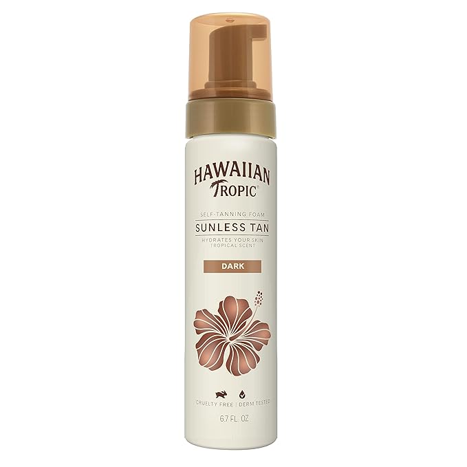 Hawaiian Tropic Sunless Tan Dark Self-Tanning Foam, 6.7oz | Self Tanner Dark, Sunless Tanner, Sunless Tanning Foam, 6.7oz