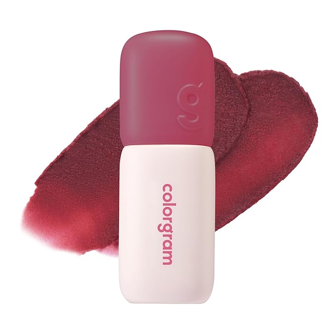 COLORGRAM NUDE BLUR TINT 10 DEAD ROSE | K-Beauty Makeup, Soft-Focus Matte Lip Stain, 2-in-1 Lip & Cheek