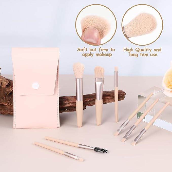 12 Sets Travel Makeup Brush Set Brushes Bag Bridesmaid Gift Synthetic Fiber Face Make up Brushes Angled Blush Brush for Wedding Bridal Shower Favors Bachelorette Party Gift