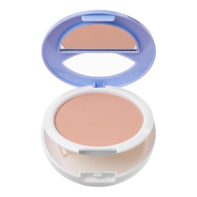 Ruby Kisses No More Blemish Face Powder with Salicylic Acid Korean Makeup Matte Finish Full Coverage Pressed Powder (Sand Beige)