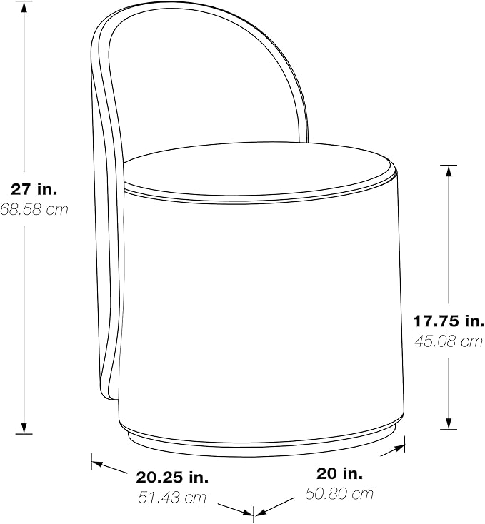 OSP Home Furnishings Lystra Swivel Barrel Vanity Chair with Textured Boucle Fabric, Cream