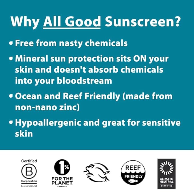 All Good SPF 30 Sport & Facial Sunscreen Bundle - Broad Spectrum UVA/UVB Protection - 3 Item Bundle