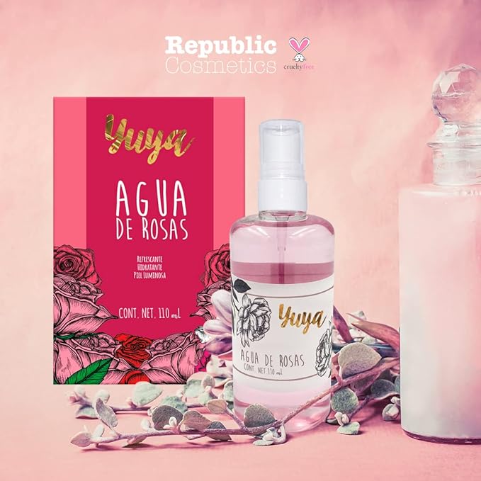 YuYa Cruelty-Free Makeup - Rose Water Toner for Glowing Skin, Deep Hydration & Maximum Nourishment. Ideal Ingredients for Healthy & Toned Skin