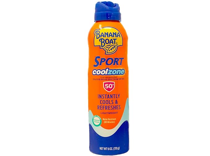 Banana Boat Sport Performance Coolzone Continuous Spray Sunscreen SPF 50+ 6 OZ - (Pack of 2)