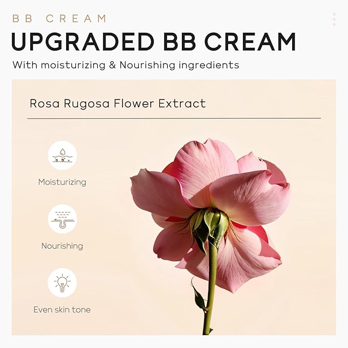 Tinted Moisturizer BB Cream, Moisturizes & Conceals, Buildable Coverage, Natural Finish, Brighten Skin Tone, Cover Blemishes,Flawless Skin Enhancer,Illuminator for All Skin Types,480 Coffee