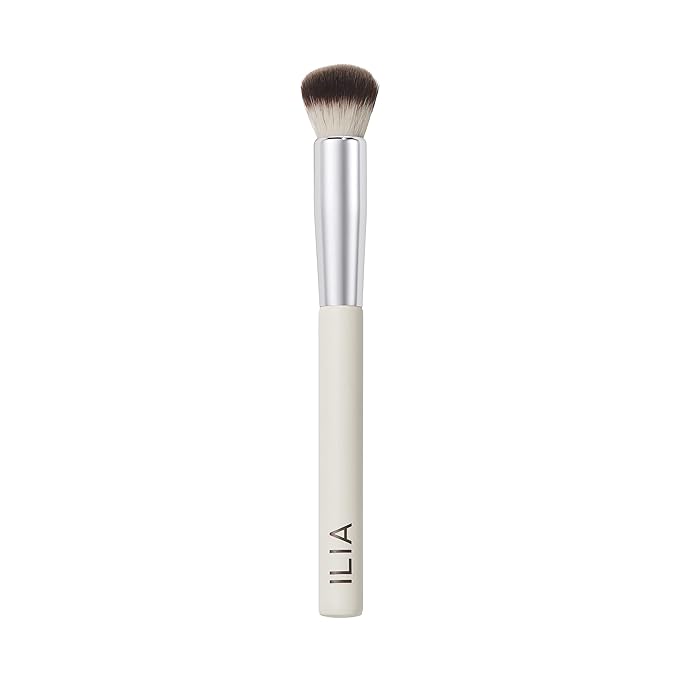 ILIA - Complexion Brush | Liquid + Cream Complexion Product Brush Made with FSC Certified Wood, Aluminum, + Soft, Vegan Bristles | Expertly Crafted | Non-Toxic, Vegan, Cruelty-Free, Recyclable