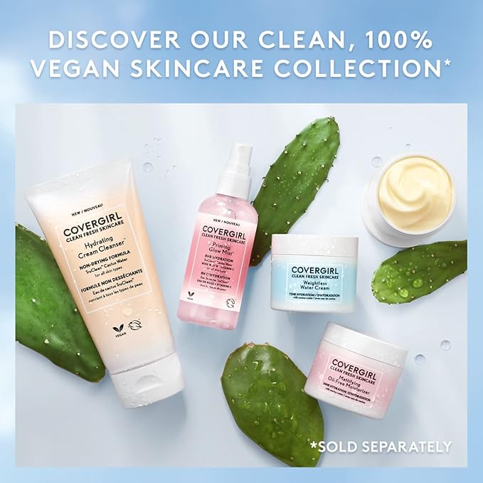 COVERGIRL Clean Fresh Skincare Weightless Water Cream, 2.0 Oz