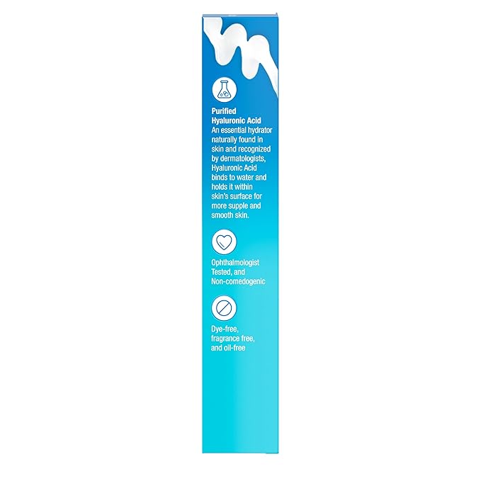 Neutrogena Hydro Boost Under Eye Cream, with Purified Hyaluronic Acid, Keeps Under Eye Area Looking Smooth & Hydrated, Fragrance Free and Non-Comedogenic, 0.5 oz