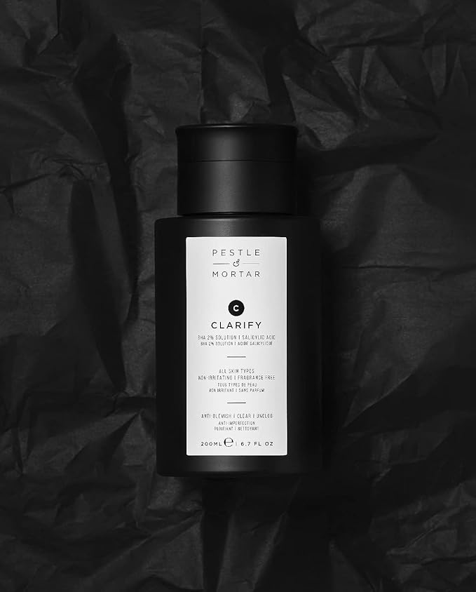 Pestle & Mortar Clarify 2% Salicylic Acid Toner, Acne Treatment and Clear Breakouts, Facial Exfoliant to removes Excess Oil, 6.76 oz