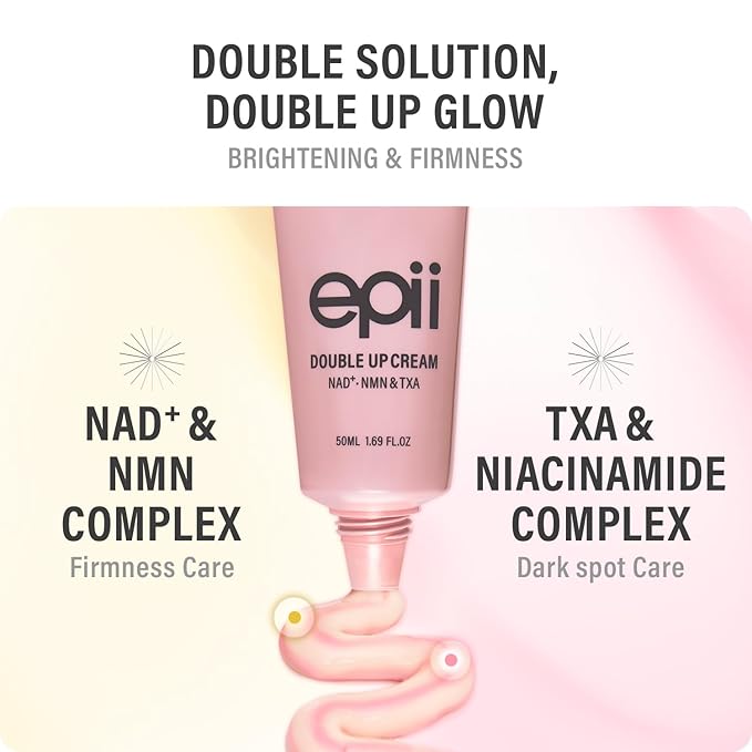 Double Up Cream | face moisturizer | NAD NMN | TXA | niacinamide | dark spot | uneven skin tone | sensitive skin | firmness | korean skincare | squalane15% | 50ml 1.69 oz. fl.