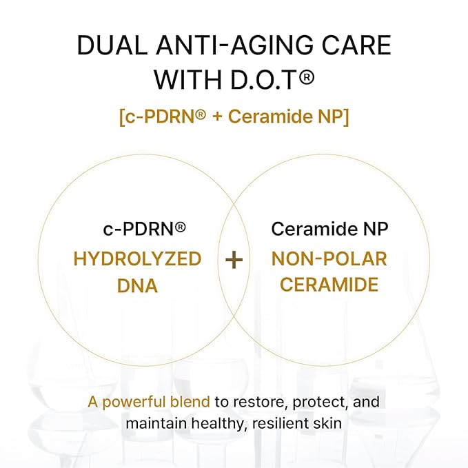 REJURAN® Dual Effect Ampoule, DOT DUAL c-PDRN® [Larger Size] - Salmon DNA Face Serum for Deep Rejuvenation, Wrinkle Care, Skin Elasticity with Visible Anti-Aging Results. Korean Skincare (1.69 fl oz)