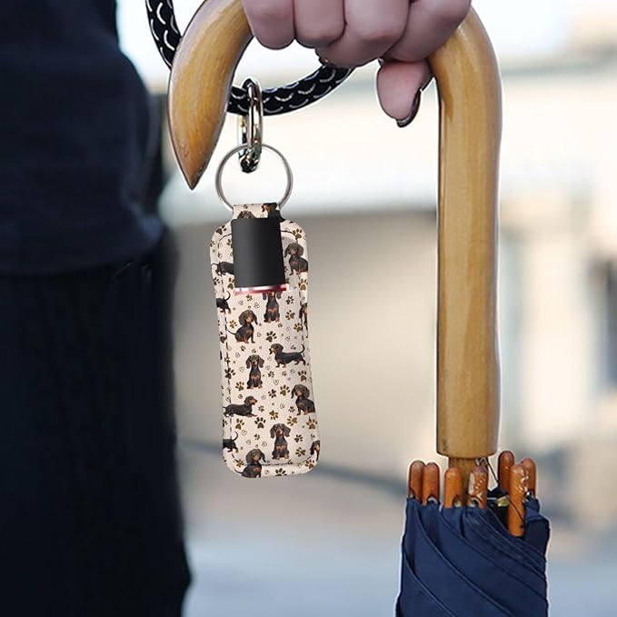 Pensura Chapstick Holder Keychain Fashion 5 Pcs Car Keychain Holder Portable Chapstick Holder Keep from Scratched and Dust