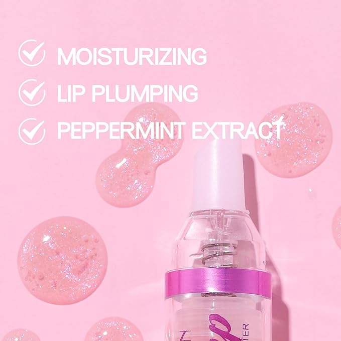 Erinde Natural Spicy Lip Plumping Booster Oil, Ultra-Hydrating & Nourishing Plump Lip Plumper, Glossy Finish Fuller Lip Plumping Lip Gloss for Women Girls, 04#