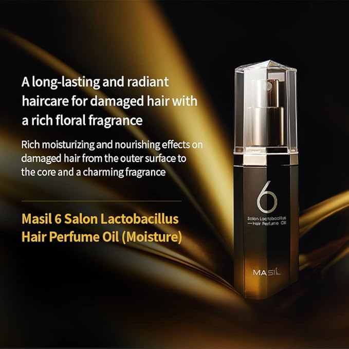 Masil 6 Salon Lactobacillus Hair Perfume Oil Dry Damaged Curly Frizzy Hair Scalp Moisture Hydrating Bouncy Hair Korean Hair Care (Hair Perfume Oil Moisture)