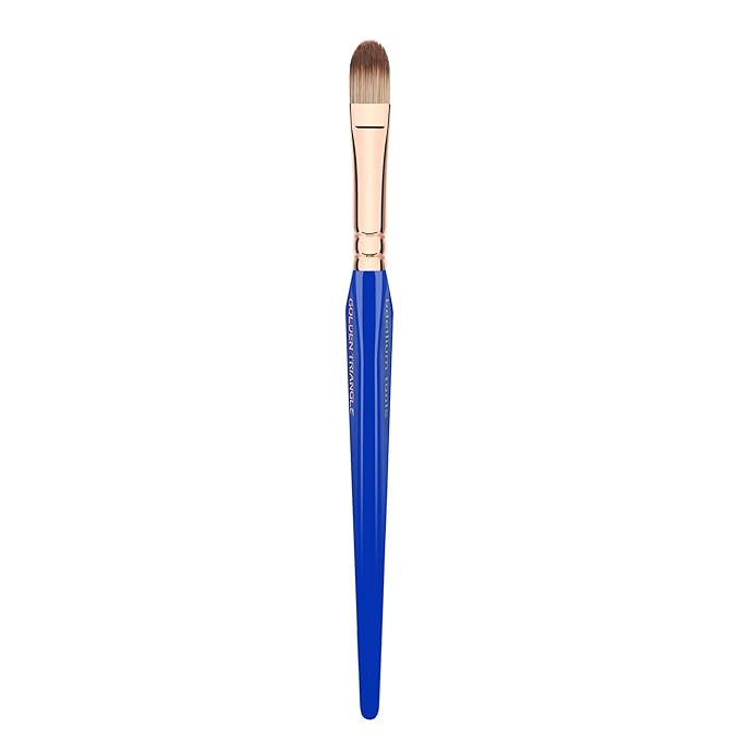 Bdellium Tools Professional Makeup Brush - Golden Triangle 937 Bold Concealer - With All Vegan and Soft Synthetic Fibers, For Blending Concealer (Blue, 1pc)