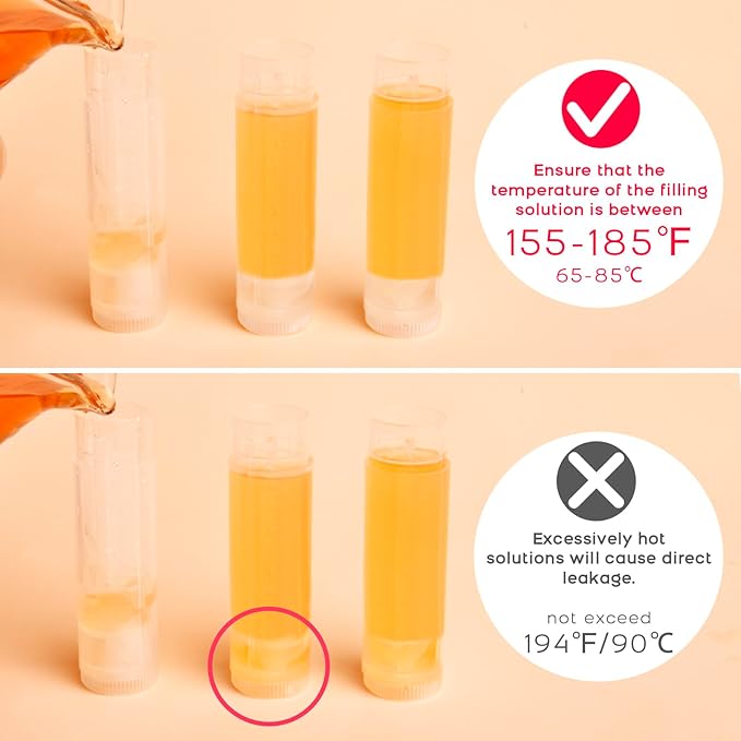 Lip Balm Tubes Kit with Tray and Scraper - 50 Pack 5.5ml (3/16 Oz) BPA-Free Lip Balm Containers, Leak-Free Empty Lipstick Tubes for DIY Lip tube Filling Making Kits