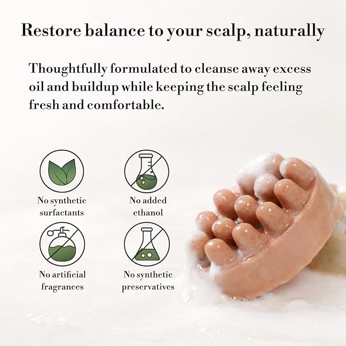 LifeCare & SafeCare Korea Natural Solid Shampoo Bar – Scalp Care Shampoo Bar for Oily Scalp, Dandruff & Itchy Scalp Relief, Sulfate Free Herbal Shampoo Bar for Healthy Hair