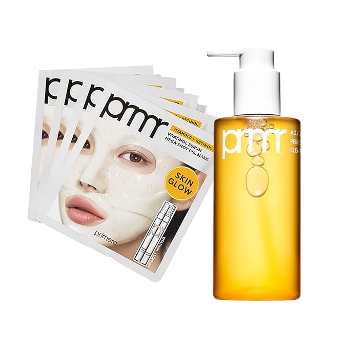 Primera (PRMR Oil To Foam and Overnight Retinol Vitamin C Masks SET