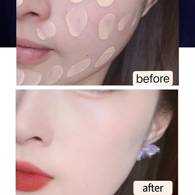 bb Cream, Flawless BB Cream Long Lasting No Makeup Removal, Long-Lasting CC Cream Concealer With Powder Puff, Even Skin Tone for All Skin Types, Natural Color (A)