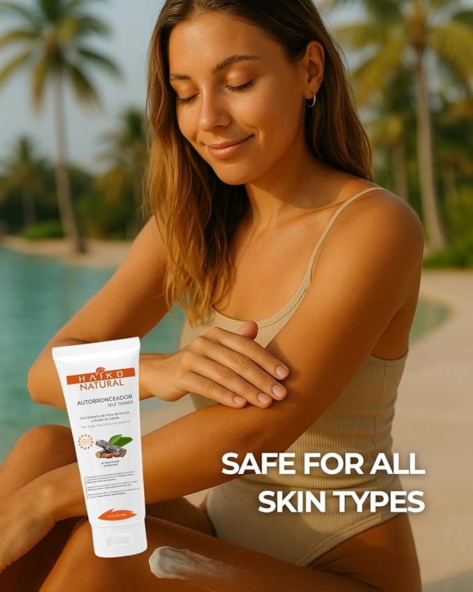 Natural Self Tanner with Sugar Cane Extract & Jojoba Oil. Buildable, Even Glow Without Sun. Deeply Hydrating & pH Balanced. Fast-Drying, Streak-Free - 2.7 fl oz / 80g