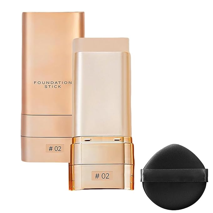 Luminous Dual-ended Concealer Foundation Stick, Korean Foundation Stick, 2-In-1 Contouring Foundation Full Coverage Cream Built-In, Flawless & Long-Lasting Dual-Ended Foundation Stick (#02)