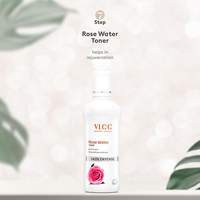 VLCC Pearl Facial Kit with 7 Skin Care Products - Cleanser with Toner, Face Cream, Face Scrub, Gels, Mask, Rosewater Toner - 7 pc