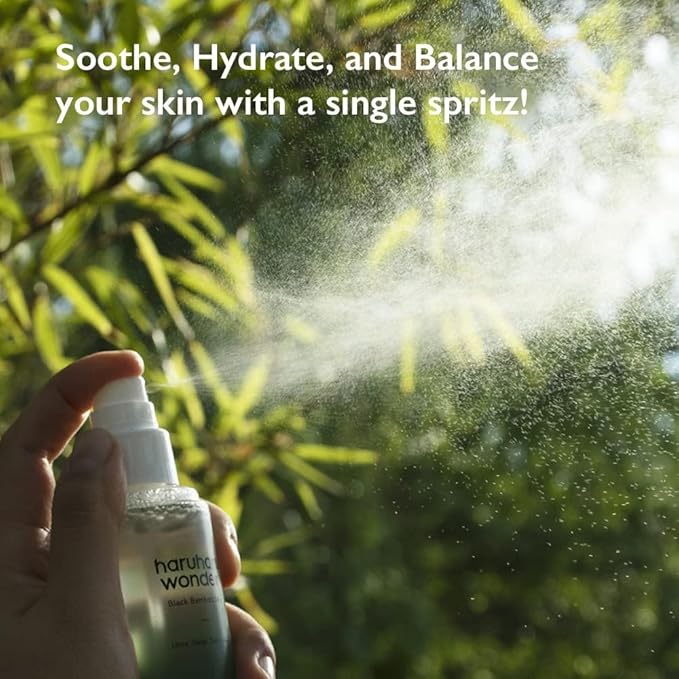Haruharu Wonder Black Rice Hyaluronic Toner for Sensitive Skin & Black Bamboo Mist Bundle