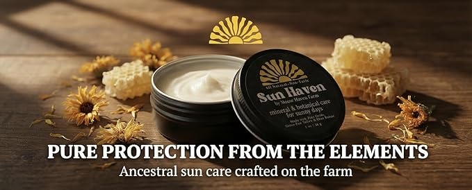 Sun Haven Mineral & Botanical Care for Sunny Days - Natural Protection | Non-Nano Zinc, Grass-Fed Tallow, Shea Butter & Botanicals | Reef-Safe, Non-Toxic, Family Friendly