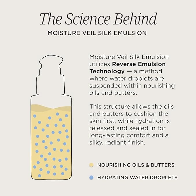 Colleen Rothschild Moisture Veil Silk Emulsion Face Moisturizer with Hyaluronic Acid & Ceramides – Hydrating, Barrier-Supporting, Radiance-Boosting Cream