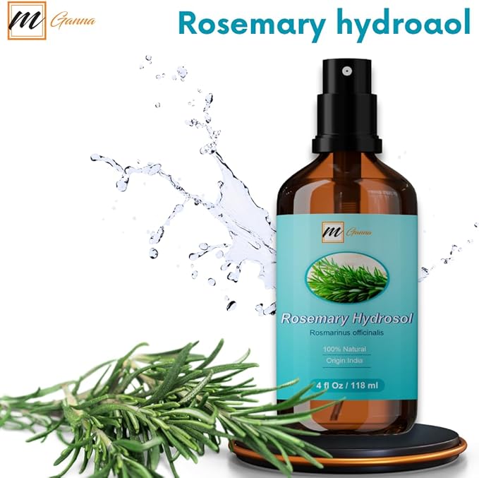 Rosemary Water Spray 4 Fl Oz / 118 ml Natural Herbal Essence for Skin and Hair Care