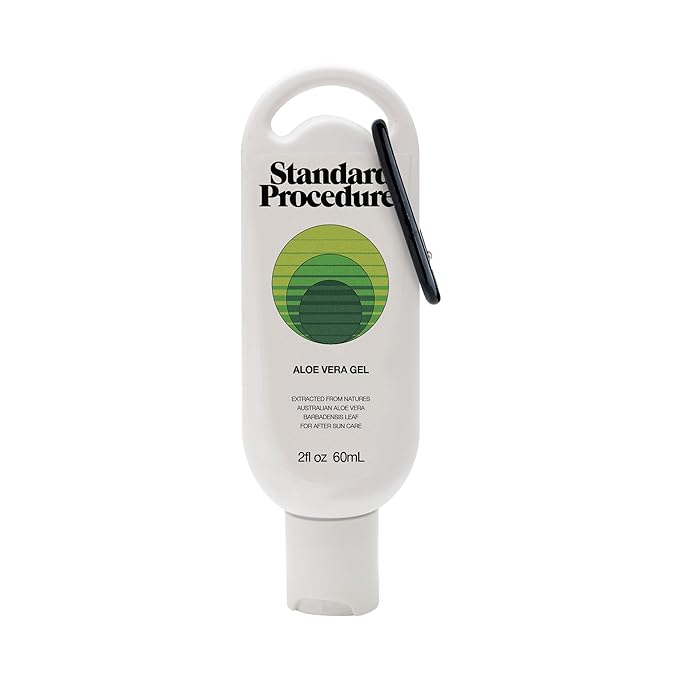 Standard Procedure. Aloe Vera Gel, Soothing Relief for After Sun, Moisturizes and Refreshes Dry Skin, Pure Aloe Vera, Non-Greasy, 2 oz