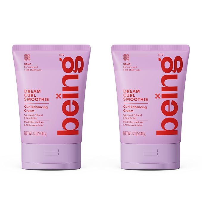 being DREAM CURL SMOOTHIE Curl Enhancing Cream with Coconut Oil and Shea Butter 12 OZ(Pack of 2)