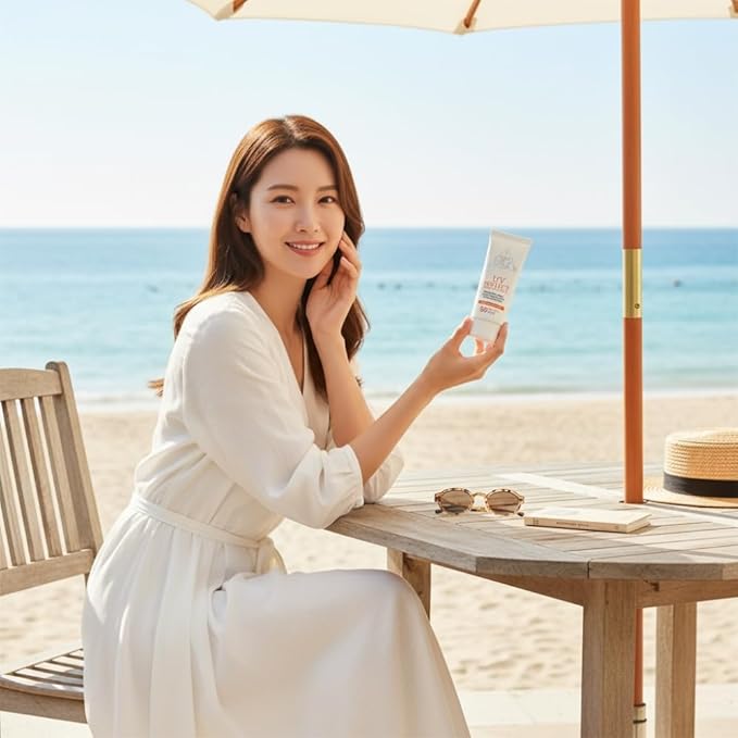 UV Perfect Sunscreen 70ml / 2.37 fl oz, SPF50+ / PA+++, Lightweight No White Cast for Face, Korean Glass Skin Care with Hydrolyzed Collagen