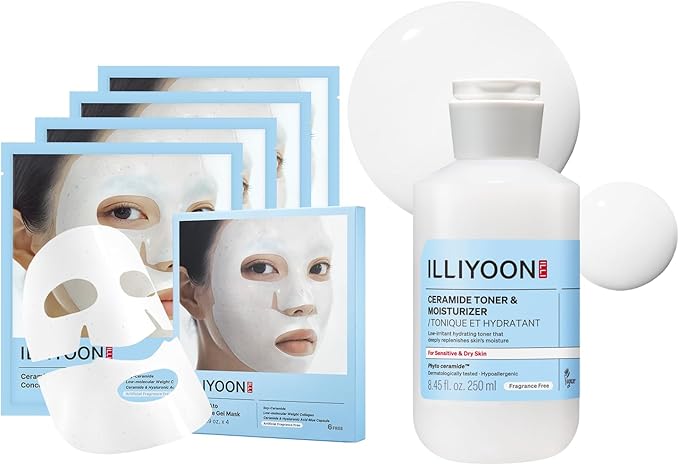 Illiyoon Ceramide ATO Milky Toner with Ceramide ATO Gel Mask