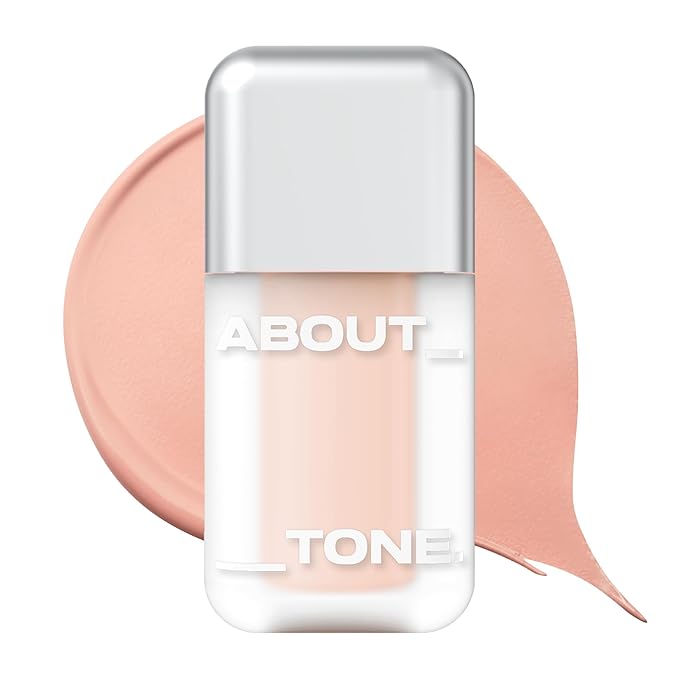 ABOUT TONE Skin Layer Fit Blusher – Semi Matte Cover Fit & Semi Glow Water Fit – High-Fitting Liquid Blush for Longwear Color, Intense Pigment, Smooth Adhesion – Korean Beauty (C03 PEACH CHOUX)