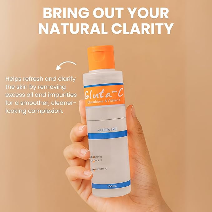 Gluta-C Facial Toner Hydration Nourishing Soft Smooth Revitalizing Supple Texture Healthy Glow Balanced Daily Skincare Gentle Comfort - 100ml x 5 Bottles