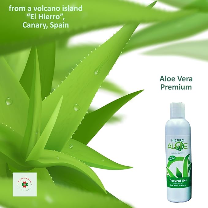 Aloe Vera Gel. Skin care. Lotion. Natural Gel 100 ml (98% Pure Aloe Vera Juice). 100% Pure Aloe transparent Gel Natural de Aloe Vera (organico) 98%. (3.4 Oz.)