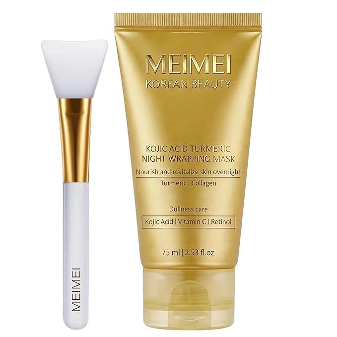 GFG Meimei Korean Beauty Turmeric Wrapping Mask With Vitamin C | Hydrating Peel-Off Face Mask For Brightening, Even Skin Tone & Deep Nourishing | Achieve Radiant And Firm Skin(1pc)