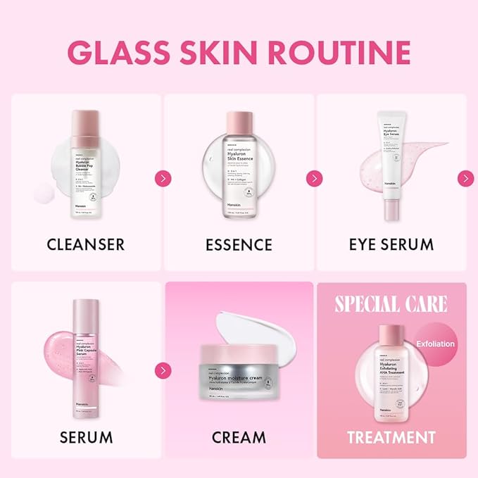 Hanskin Hyaluron Moisture Cream – Korean Hydrating Cream for Glass Skin | Hyaluronic Acid, Niacinamide & Vitamin E | Lightweight Moisturizing Cream for Sensitive & Dry Skin | K-Beauty (1.69 fl oz)