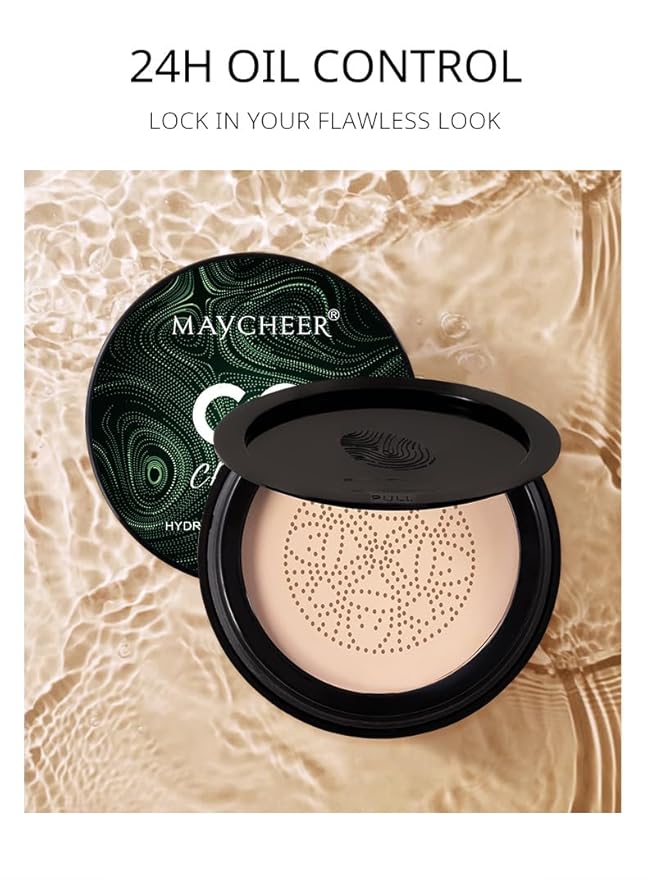 Air Cushion CC Cream Foundation Makeup, BB Cream Makeup, Color Correcting CC Cream, Tattoo Cover Up Makeup, Natural Full Coverage Foundation, Moisturizing Concealer Brighten,Even Skin Tone #01