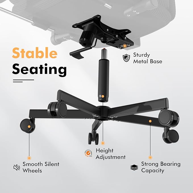 Criss Cross Chair with Flip-up Arms, Executive Office Chair with Foot Rest, Swivel Cross Legged Office Chair with Lumbar Pillow&Headrest, Corduroy Comfy Computer Desk Chair for Home, Black