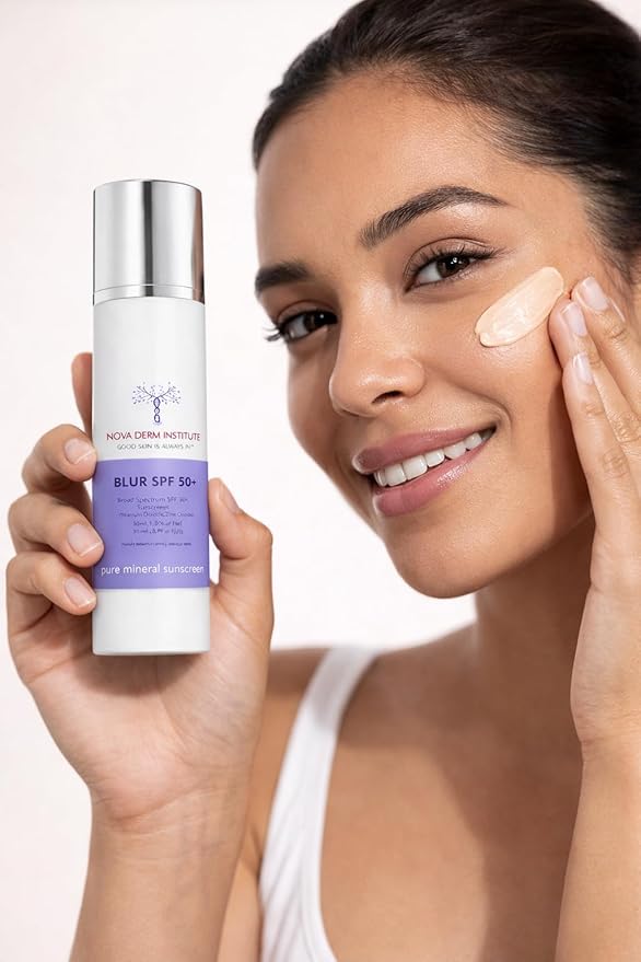 Tinted Mineral Sunscreen SPF 50 - Non Comedogenic Zinc Oxide 16.2% - No White Cast - Matte Finish Oil-Free Face Sunscreen, 1 fl oz.